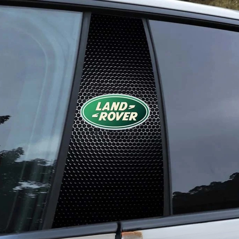 2x bilvindusklistremerker med logo