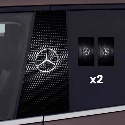 2x Klistermärken för bilfönster med logotyp
