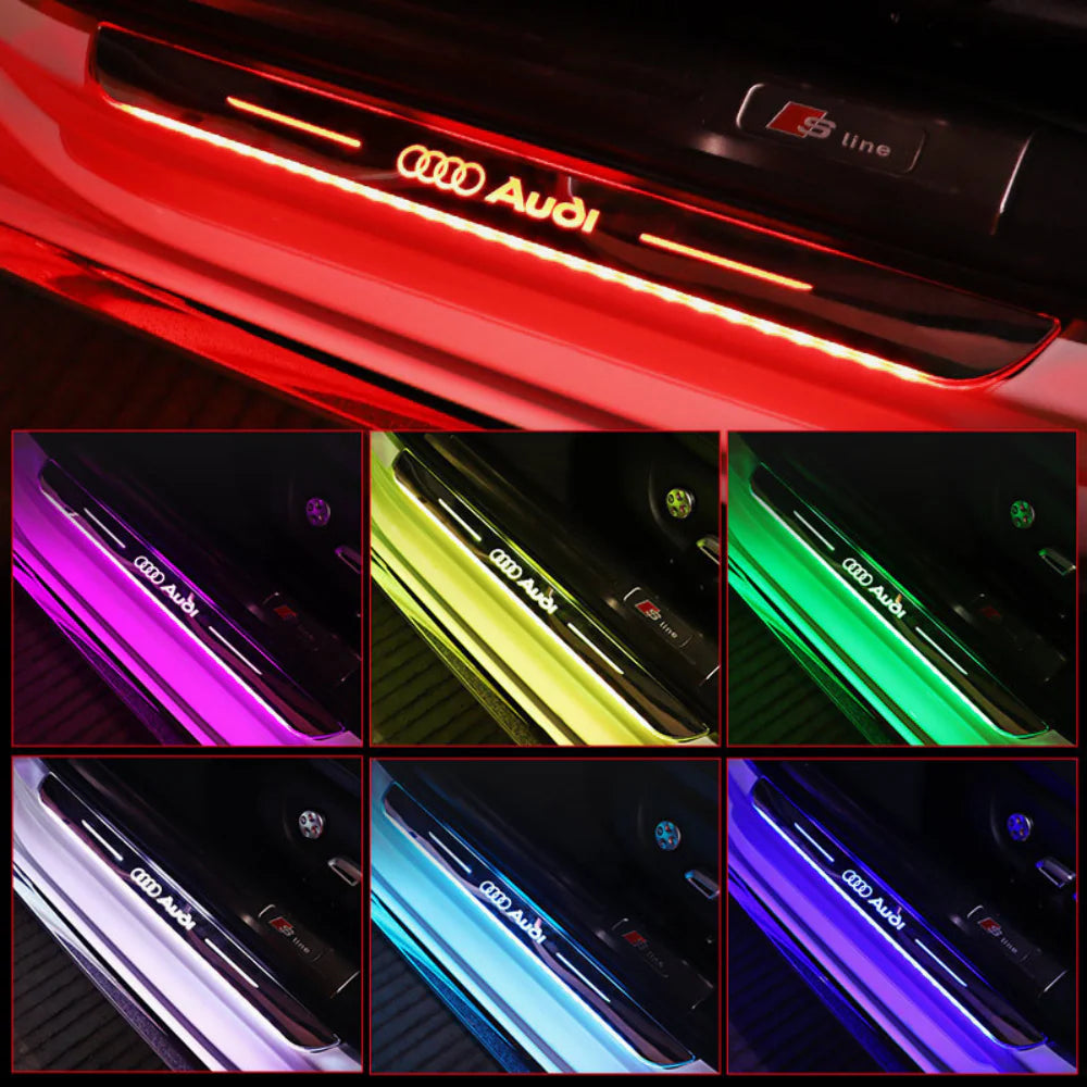Balení 2 LED prahových lišt do auta